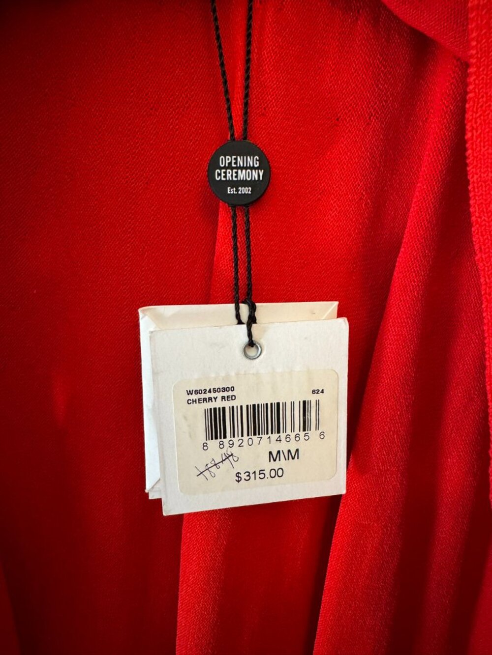 *NEW w/ tag* Opening Ceremony knit mini skirt red A-Line, medium women 4-6 - Picture 4 of 9